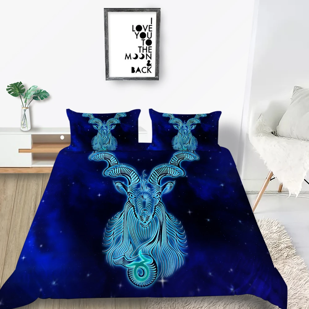 Комплект постельного белья с созвездиями Лев креативный крутой Модный 3D