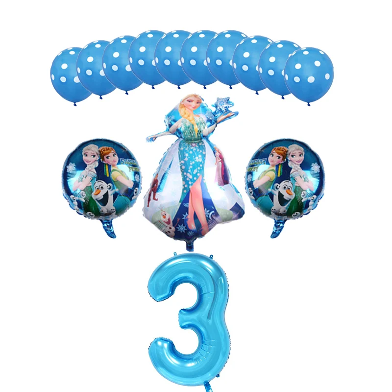 Воздушный шар в виде принцессы Эльзы из фольги украшение для дня рождения