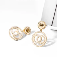 trend simulation pearl long earrings female white round pearl wedding pendant earrings fashion korean jewelry earrings