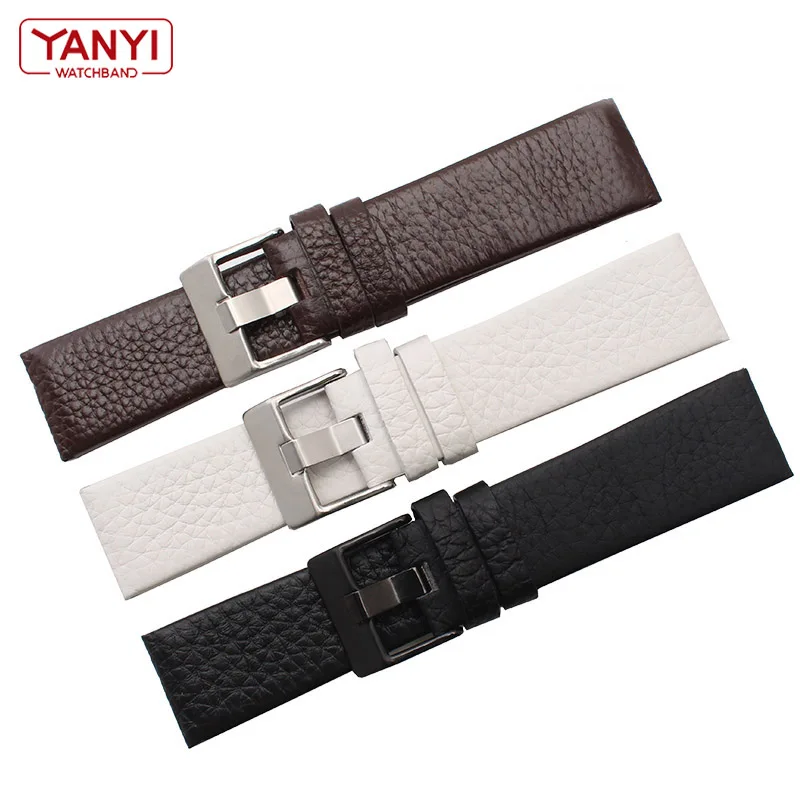 Genuine leather strap watchband 22 24 26 27 28 30mm 32mm Litchi grain for diesel Watch band DZ7313 DZ4386 DZ1405 watch bracelet