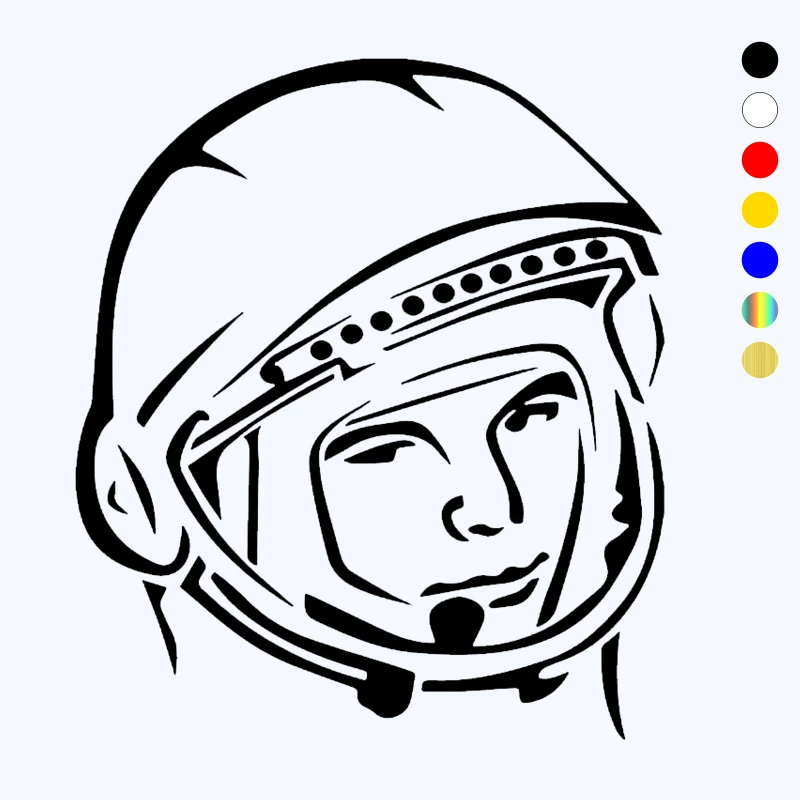 

CK2340# 15*17.3 cm YURIY GAGARIN car sticker vinyl decal white/black car auto stickers for car bumper window car decorations