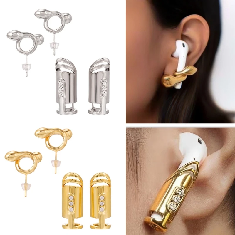 

Anti-Lost Earring Strap Wireless Earphone Holder for Airpods Pro 1 2 Earbuds Ear Hook Silicone Connector Sport Ear Studs