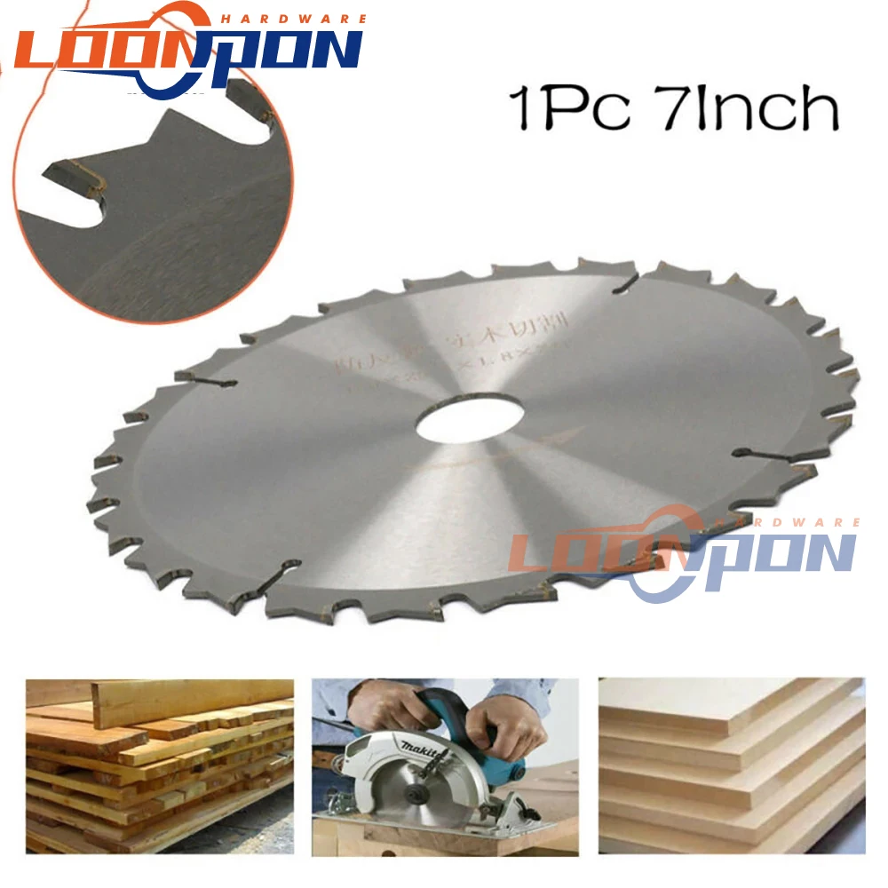 7 дюймовое полотно циркулярной пилы с режущим диском 24T для деревообработки 180x25 4 x