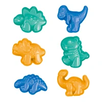 6pcs set dinosaurt animals sand clay tool beach toys novelty mold building model for kids child baby out fun toys on holiday