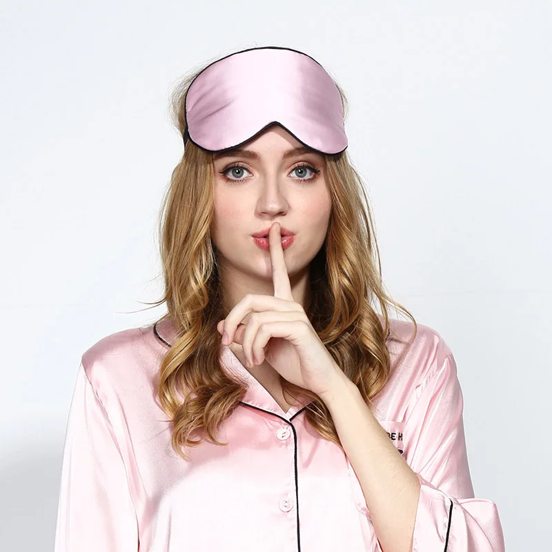 2019 Горячие Маски для сна ремешок натуральный шелк супер гладкий сон тени век