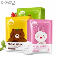 15pcs bioaqua cartoon animal moisturizing facial mask sheet fresh anti acne plant extract oil control hydrating face skin care