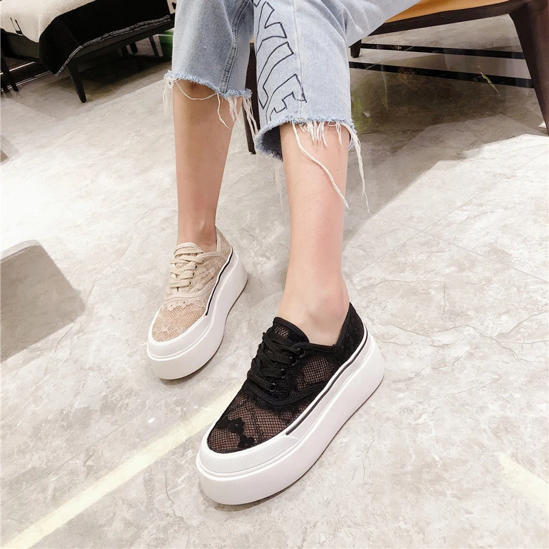 [DEAT] 2020 г. Обувь с круглым носком на шнуровке сеткой вырезами дышащая обувь