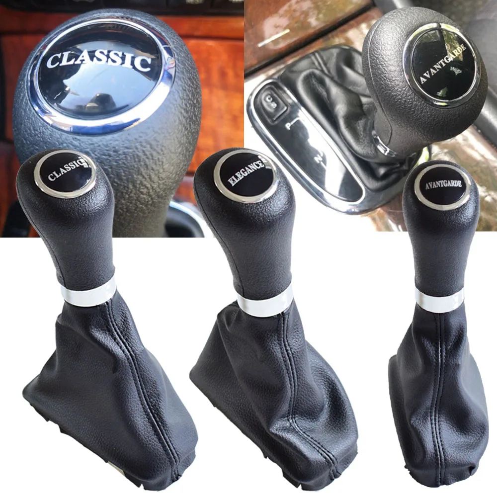 

For AVANTGARDE ELEGANCE CLASSIC For Mercedes Benz C Class W203 W209 Car Gear AT Shift Stick Lever Knob With Dust-Proof Cover