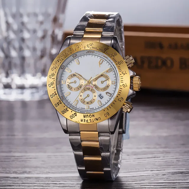 

2020 New brand luxury men's watch clock diamond watch automatic quartz movement waterproof luxury watch men