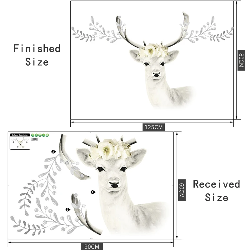 Креативные настенные стикеры в виде оленя украшение для детской комнаты
