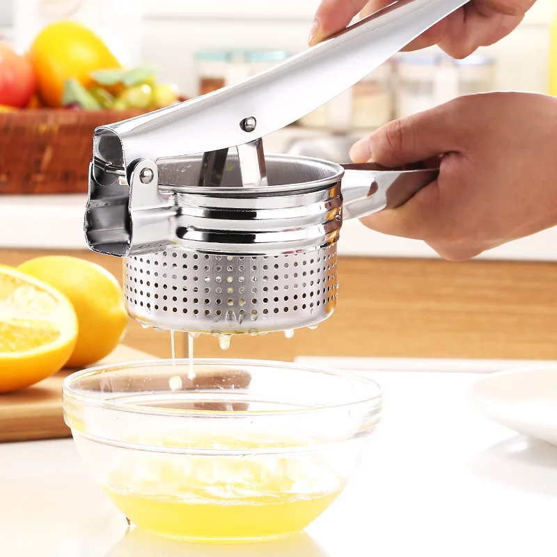

430 Stainless Steel Manual Juicers Fruit Squeezer Grape Watermelon Orange Lemon Squeezing Fresh Juice Extractor Hot Sale