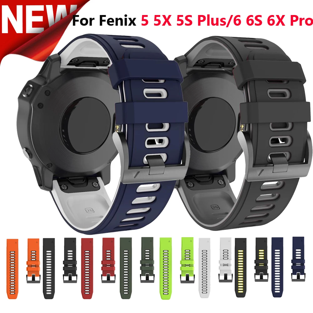 Ремешок силиконовый для смарт часов Garmin Fenix 5X 5 5S Plus 6 6S 6X Pro|Смарт-аксессуары| |