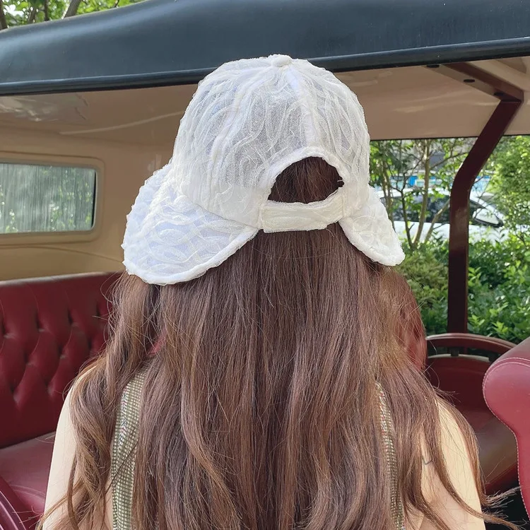 Women Floral Bucket Hat with Ribbon Retro Lace Wide Brim Visor Summer Sun Cap Fisherman Hat