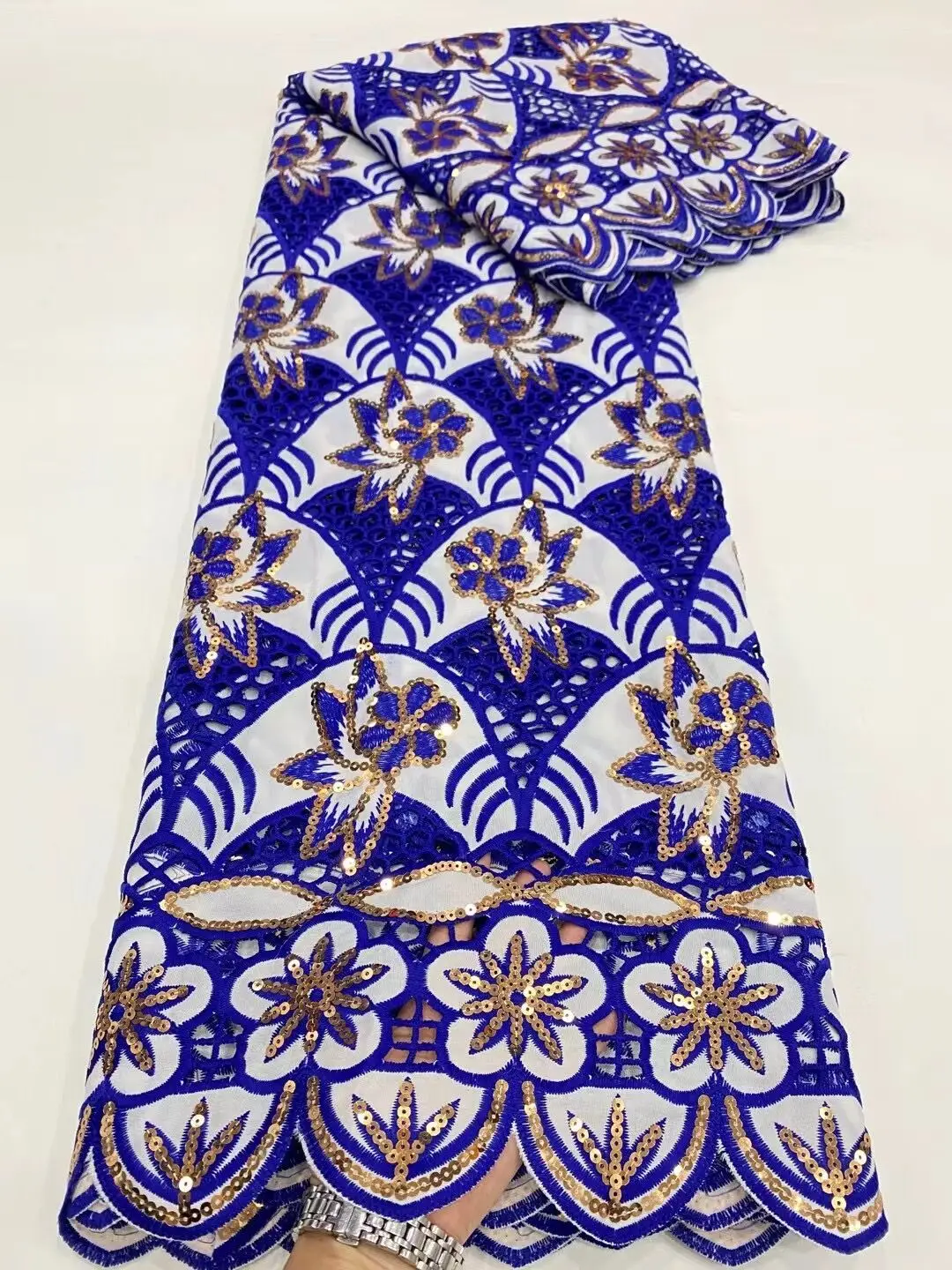 

Последняя модель 2020, кружевная ткань, Высококачественная швейцарская вышивка, нигерийское платье с бисером, африканская кружевная ткань, 5 ...