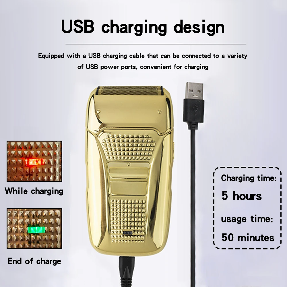 

Бритва с возвратно-поступательным движением, машинка для стрижки Бритва для мужчин, бритва с двойной головкой двойного назначения
