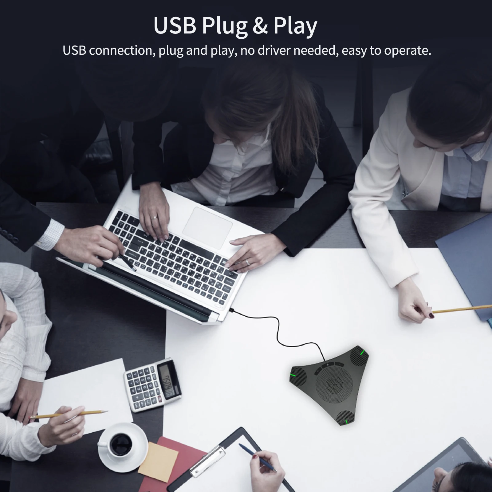 USB-микрофон для конференц-связи многонаправленный компьютерный микрофон 360 °