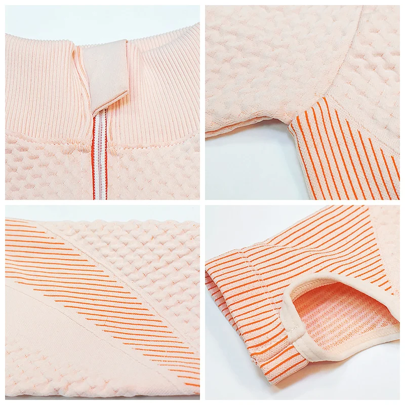 

WOHUADI 2021 Women's Clothing Yoga Sets Female Sport Gym Wear Running Fitness Long Sleeve Shirt/Bra/High Waist Leggings Push Up