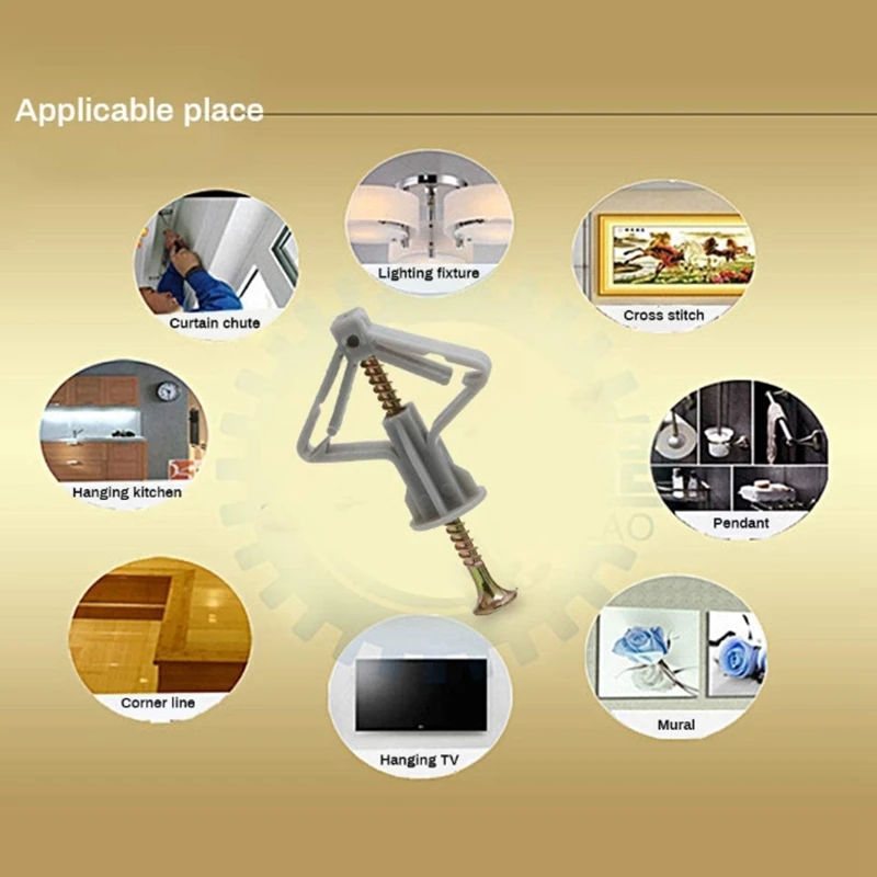 

GTBL Drywall and Hollow-Wall Anchor Assortment Kit, Anchors, Screws, Wall Anchor Hooks, and Hollow-Door Toggle Anchor Gray