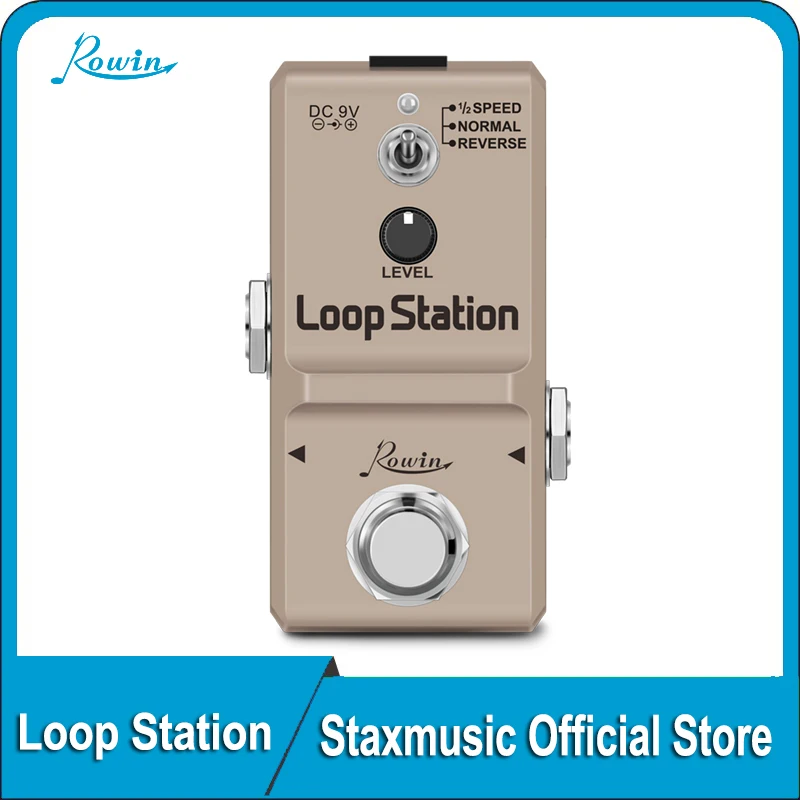 Enlarge Rowin LN-332S Loop Station 48K Looper Pedal Unlimited Overdubs 10 Minutes of Looping, 1/2 time, and Reverse