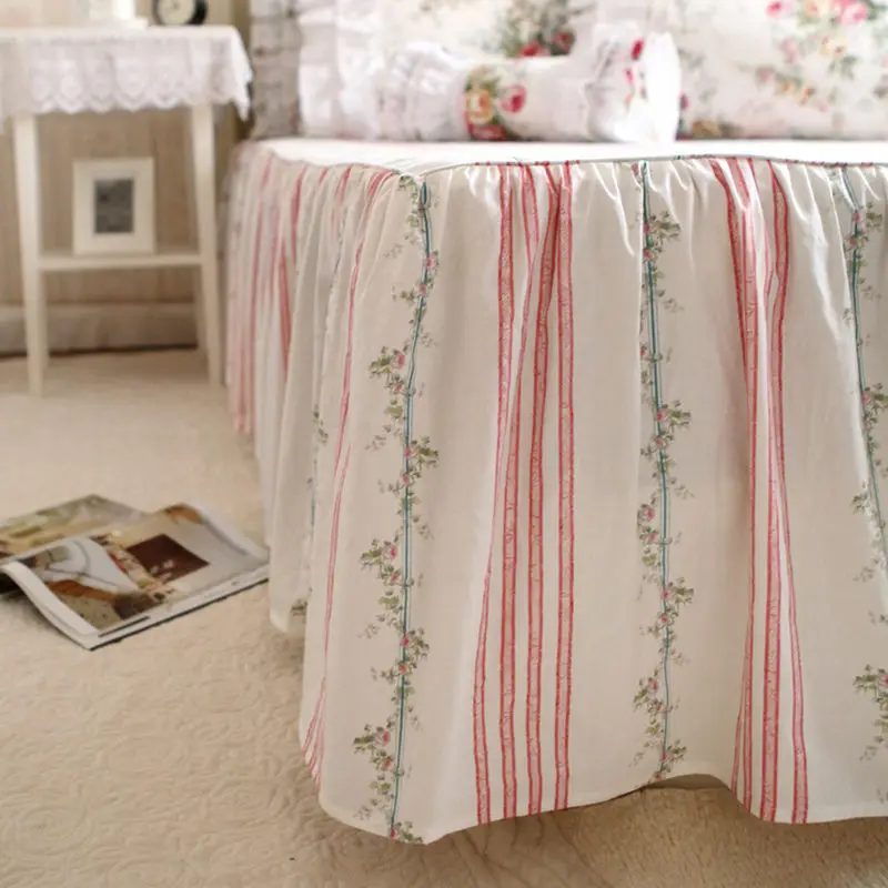 Новый пасторальный кружевной комплект постельного белья с оборками элегантное