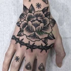 Тату-наклейки временные водостойкие, символ цветка, треугольник, искусственные татуировки, тату флэш-тату для женщин мужчин детей