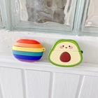 3D милый мультяшный чехол для наушников авокадо Радуга для наушников Beats Studio Buds беспроводные bluetooth наушники защитный чехол Подарок