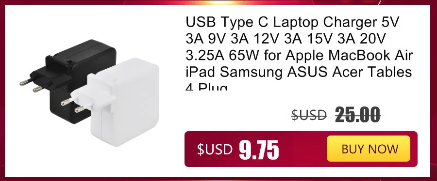 20 в 3.25A 65 Вт адаптер питания зарядное устройство для lenovo X1 Carbon G400 G500 G505 G405 YOGA 13 с США Великобритании ЕС AU 4 вилки