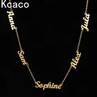 Индивидуальное многослойное ожерелье с именем, ювелирная цепочка с кулоном, золотое ожерелье для женщин и мужчин, подарки из нержавеющей стали