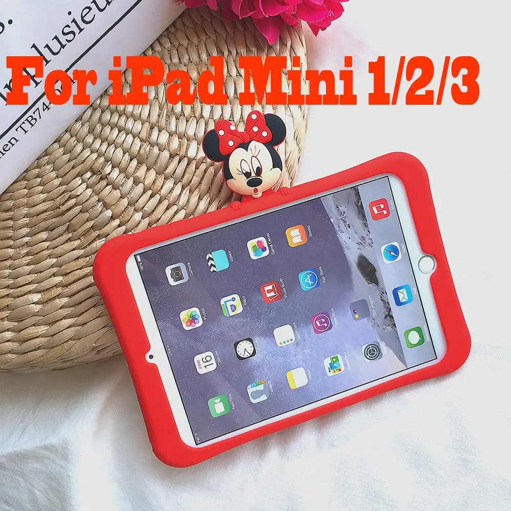 as photo Микки и Минни Маус кукла для iPad 9,7 Pro9.7/10,5 скрыть подставка силиконовый чехол Защитный Чехол Air 2/2/3/4 мини 7,9 Mini 5 корпус - Цвет: as photo