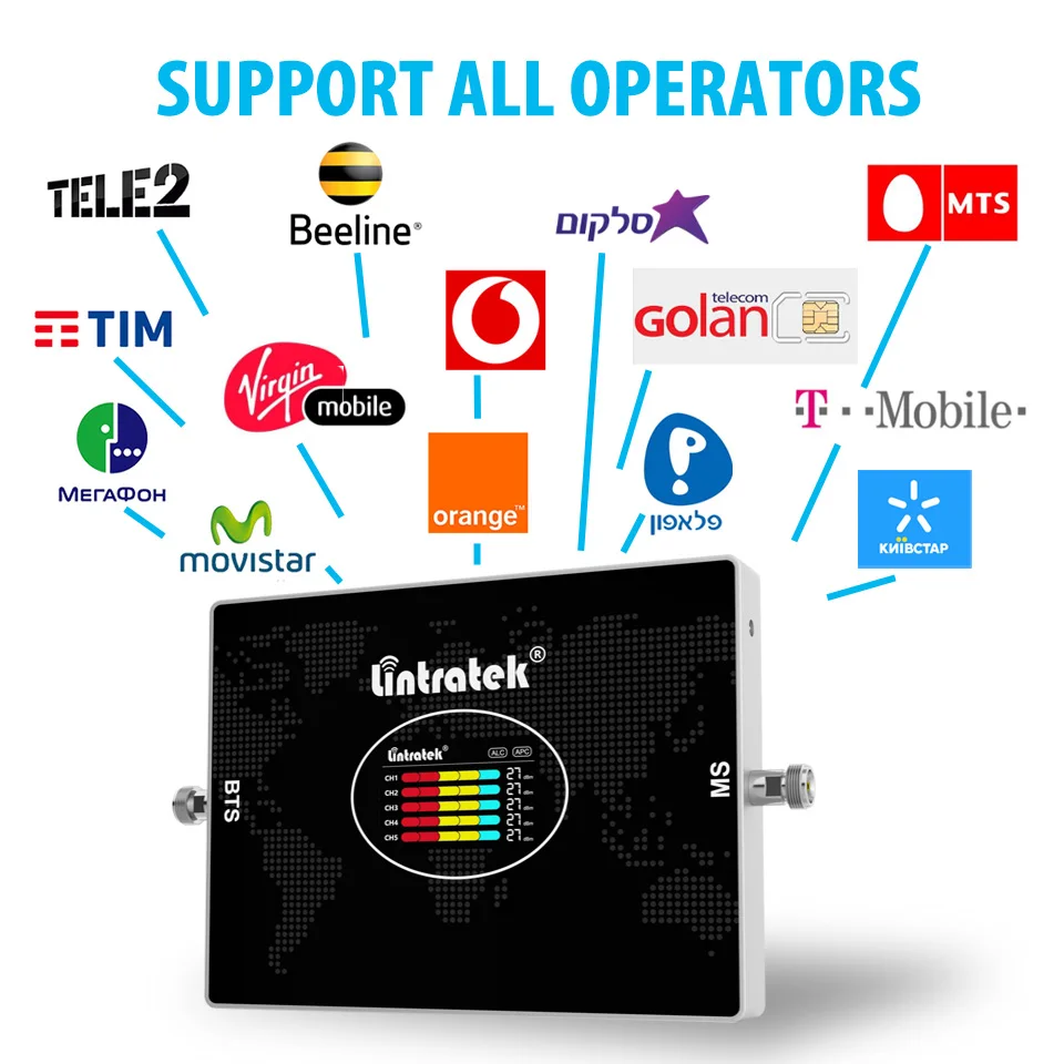 4G Сотовый усилитель 800 GSM 900 DCS 1800 WCDMA UMTS 2100 LTE 2600 МГц 2G 3G повторитель мобильный