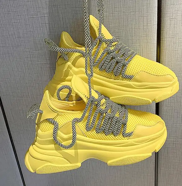 Кроссовки женские на платформе Вулканизированная подошва повседневная обувь