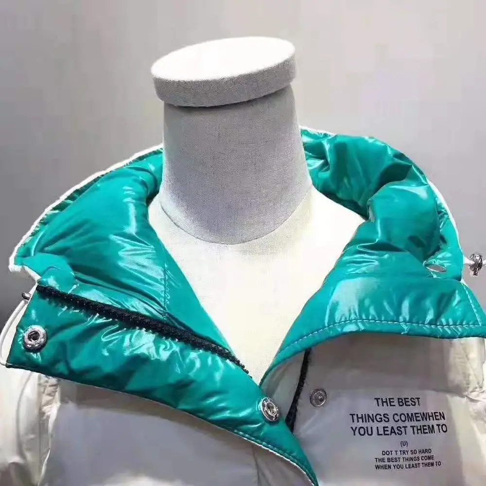 

Fashion brand coat baby girl clothes children Glossy letter print warm park girls kids Winter down jackets for boys Y2432