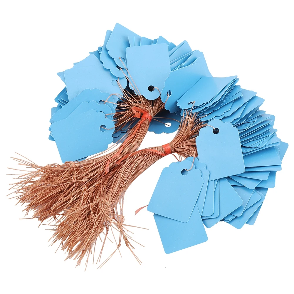 

200pcs PVC Hanging Flower Plant Seed Name Tag Label Marker Sign Outdoor Blue