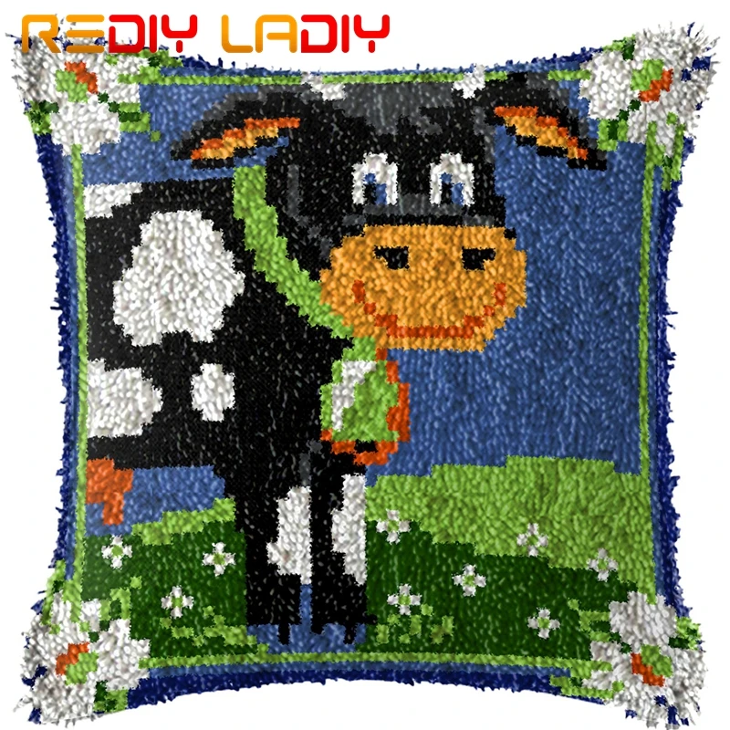 Крюк с защелкой подушка мультфильм сова предварительно холщовые распечатанные