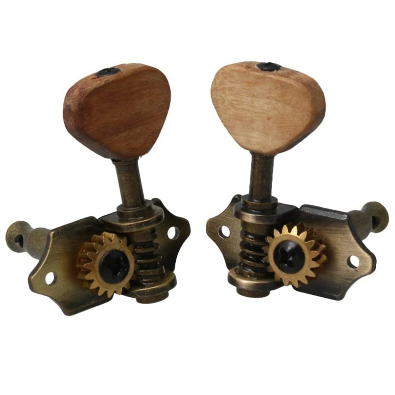 BMDT-6Pcs Vintage Acoustic Guitar String Tuning Pegs Tuners Acacia Knobs 3R3L Bronze | Спорт и развлечения