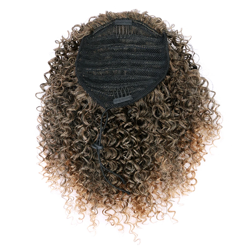 Кудрявые афро кудрявые конский хвост Афро американский короткий обруч