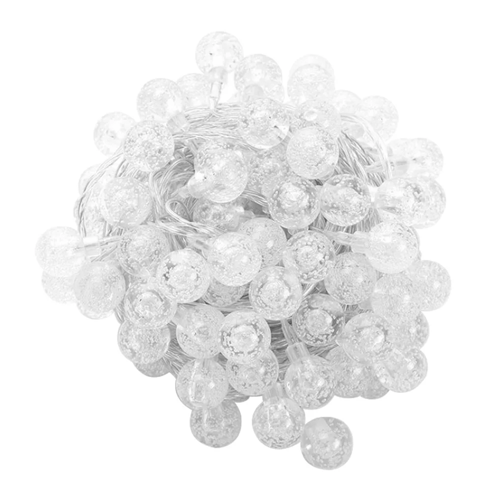 

Led Crystal Ball String Lights Garland Christmas Fairy Lighting Strings for Outdoor Holiday Wedding Xmas Party Home Decoration