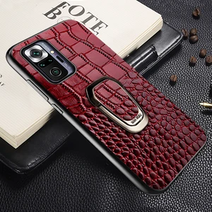 Genuine Leather Bracket Case For Xiaomi Redmi Note 10 Pro 10S 9 8 Pro
9T Cover For Mi 11 10 Ultra 10T Lite 11T Poco X3 Pro F3 M3