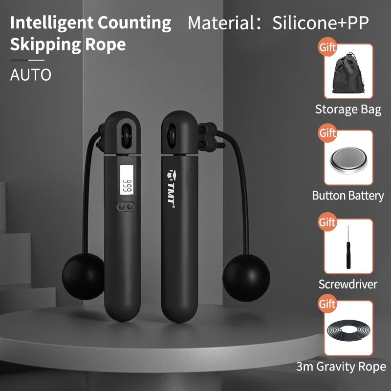 Электронная Скакалка TMT беспроводная Регулируемая с нескользящей ручкой для