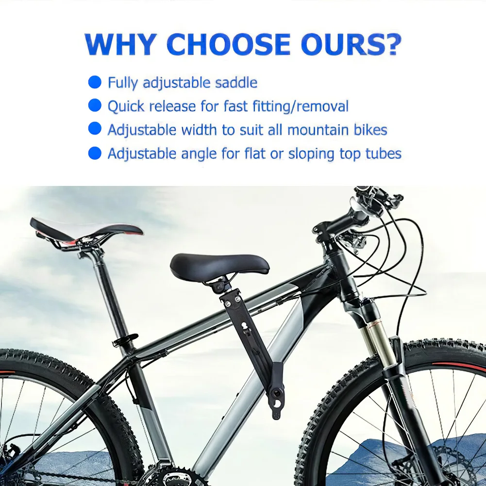 

Front Mounted Child Mtb Bike Seat For 2 3 4 5 Year Sold Soft Baby Seat Mountain Bicycle Frame Quick Release Kids Saddle Parts