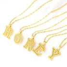 Горячая Распродажа заглавной буквы, ожерелье для женщин в золотом цвете из нержавеющей стали A-Z Алфавит ожерелье ювелирные изделия Рождественский подарок