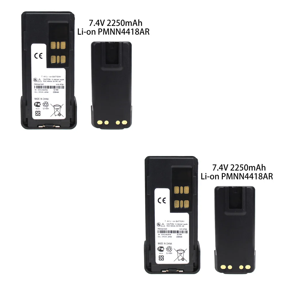 Black 2X Замена Батарея совместим с Motorola DP2400 DP-2400 DP2600 DP-2600 XIR P6600 PN внутренней катушкой, PMNN441 PMNN4415 PMNN4416 - Цвет: Black