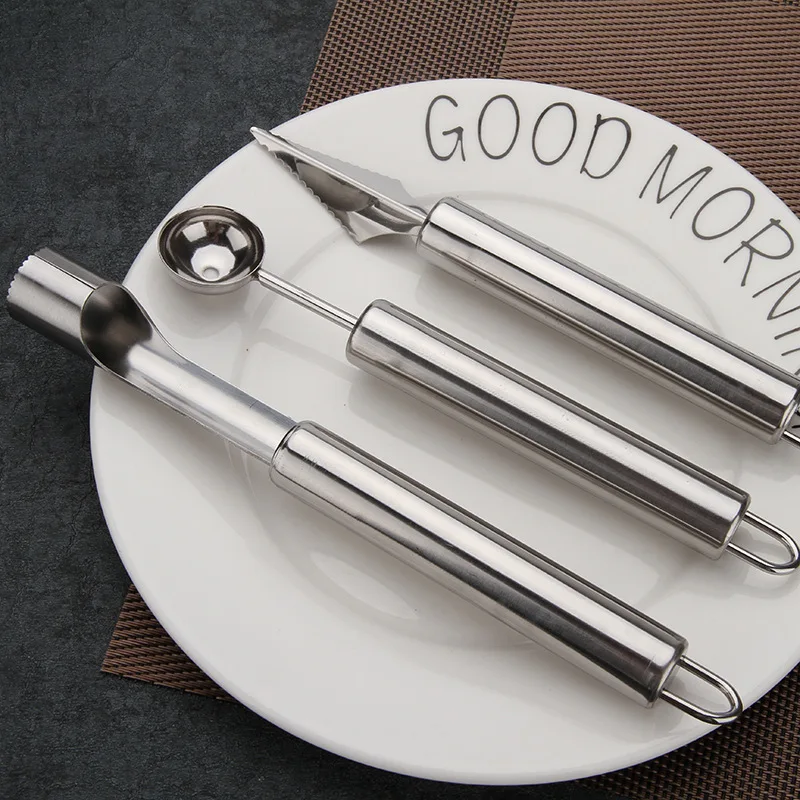 Овощной инструмент для резьбы из нержавеющей стали нож набор яблоко резак дыня