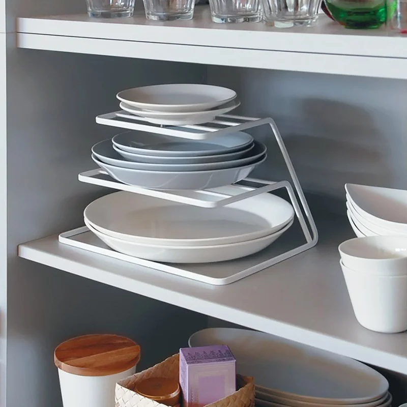 

Separate Storage Rack Dishes Bowl Stand Hold Kitchen Drain Iron Rack 3 Levels Different Size Plates Bowl Cup