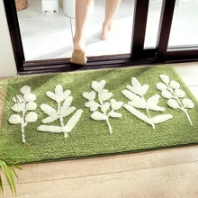 Tapis antidérapant à Absorption d'eau pour salle de bain, 1 pièce, Simple, doux, maison fraîche, porte à porte, fourrure, chambre à coucher, 3d  (4)
