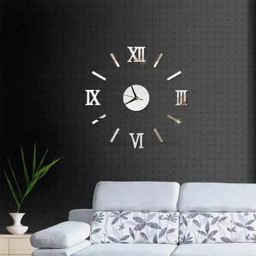 

Wall Clock Pattern Luxury Large DIY 3D Decorative Wall Sticker Home Decor Clock Living Room Home Decoration Mirror Art Designer