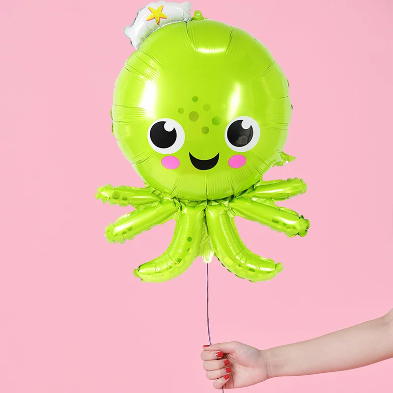 

1Pcs Sea World Shark Fish Foil Balloon Hippocampus Octopus Starfish Animal Balloons For Baby Shower Ocean Birthday Party Decor