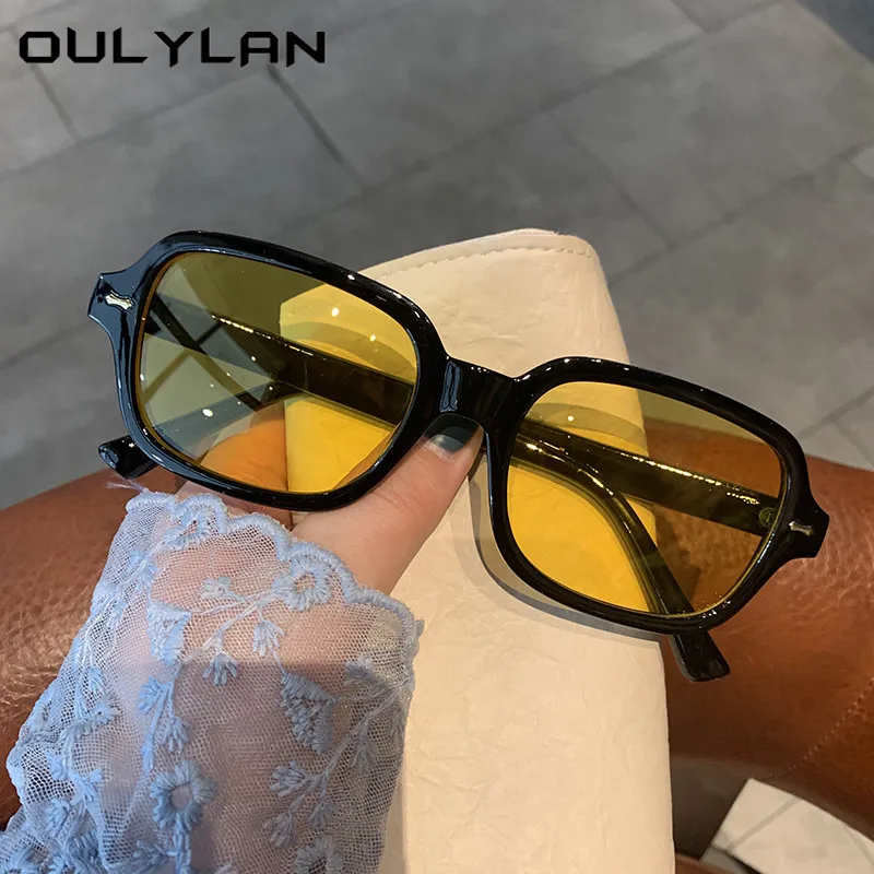 Солнцезащитные очки Oulylan в винтажном стиле UV400 для мужчин и женщин небольшие