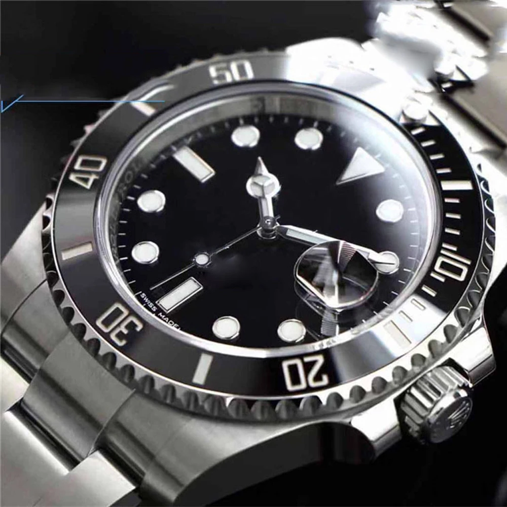 

N factory 2836 3135 Automatic Mechanical Rox Submariner series men's mechanical watch 316 steel watch Green Submarine