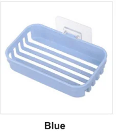 F Blue Мыльница, держатель для душа, мыльница для хранения, тарелка, мыльница, без дрели, прозрачный чехол для мыла, контейнер для уборки, органайзеры - Цвет: F Blue
